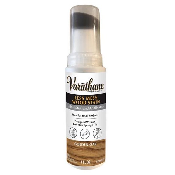 4 oz Less Mess Water-Based Linseed Oil Emulsion Wood Stain, Golden Oak - Pack of 4