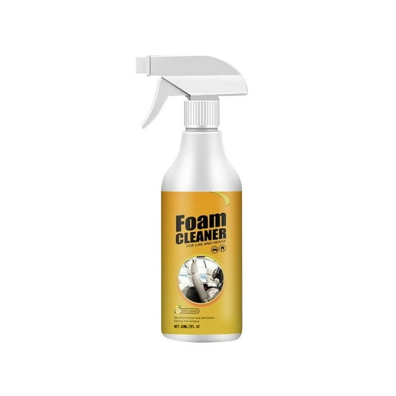 4 oz Multi-Surface Automotive Foam Cleaner - for Car Interior Upholstery, Seats, and Headliner Cleaning with Applicator Nozzle(Yellow)