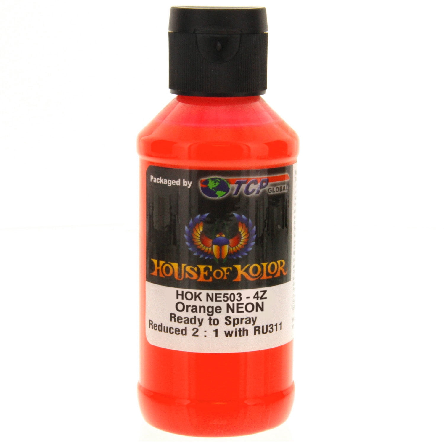 4 oz ORANGE NEON House of Kolor Shimrin Neon Basecoat Paint Pre Blend R ...