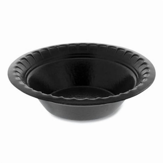4 oz Placesetter Deluxe Laminated Foam Dinnerware Bowl, Black - Pack of 1250