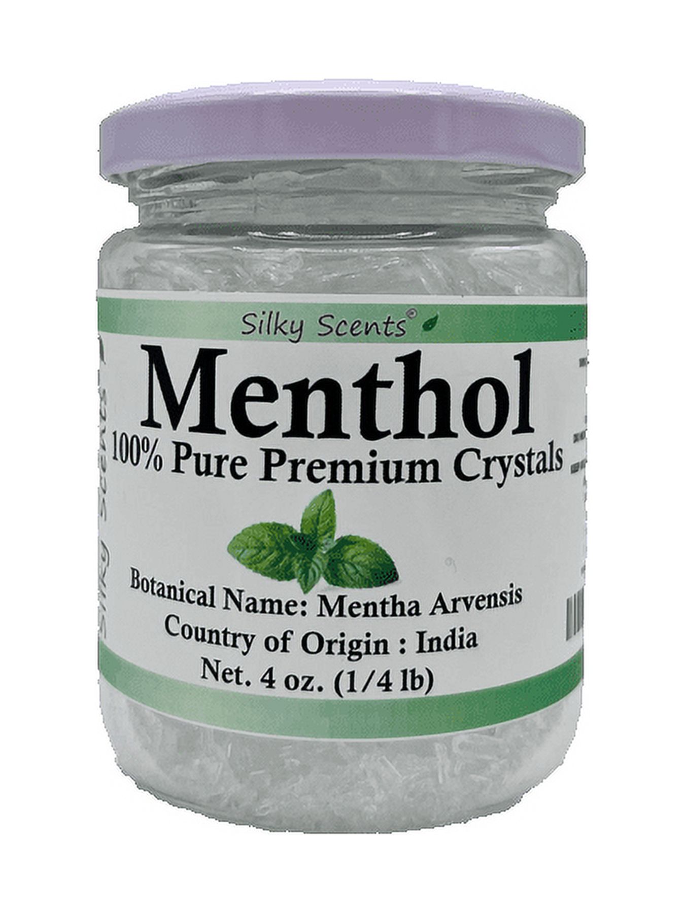 2 Oz Premium Menthol Crystals 100 Pure Organic And Natural In Glass Jar