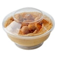 thumbnail image 1 of Mini Serve 4 oz Round Clear Plastic Medium Deli Cup - with Lid - 3 1/4" x 3 1/4" x 2" - 100 count box, 1 of 10