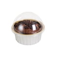 thumbnail image 1 of Pastry Tek 4 oz Round Silver Aluminum Baking Cup - Inner Gold, with Plastic Dome Lid - 3 1/4" x 3 1/4" x 1 1/2" - 100 count box, 1 of 3