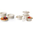 thumbnail image 1 of 4 oz Shallow Creme Brulee Ramekins & 6 oz Casserole Dish with Lid - Perfect for Individual Servings, Versatile, Microwave and Oven Safe, Stylish Design, Durable Construction, 1 of 7