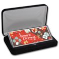thumbnail image 1 of 4 oz Silver Colorized Bar - Festive "Merry Christmas" (w/Box), 1 of 3