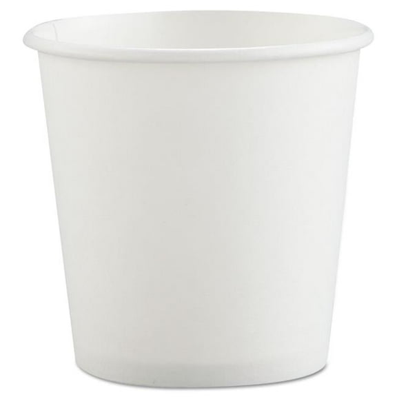 4 oz Single-Sided Poly Paper Hot Cups, White