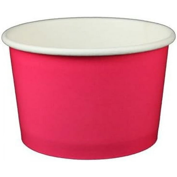 4 oz Stock-colored Yogurt Paper Cups - 1000 Count (Solid Pink ...