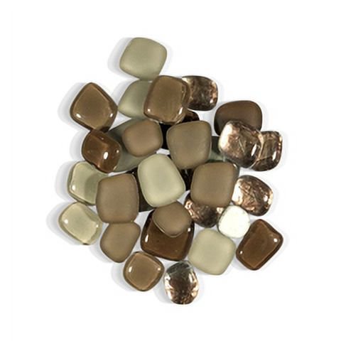 Mosaic Mercantile Glass Pebble Tiles - Taupe, 4 oz