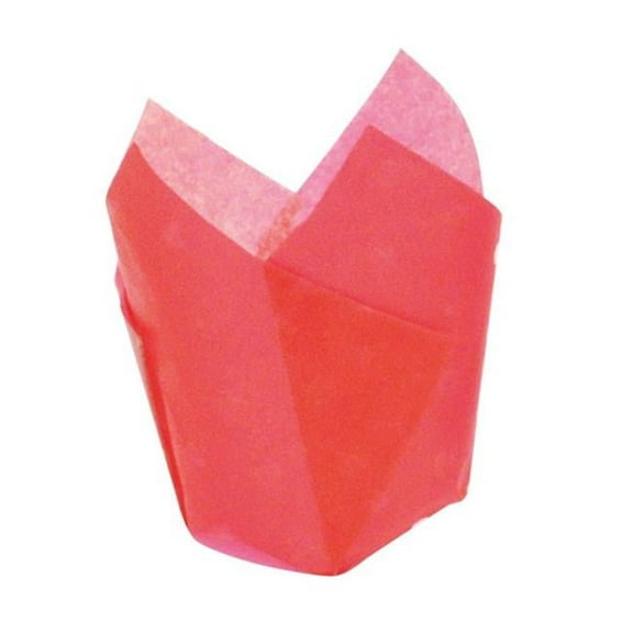 4 oz Tulips Red Silicone Baking Cup