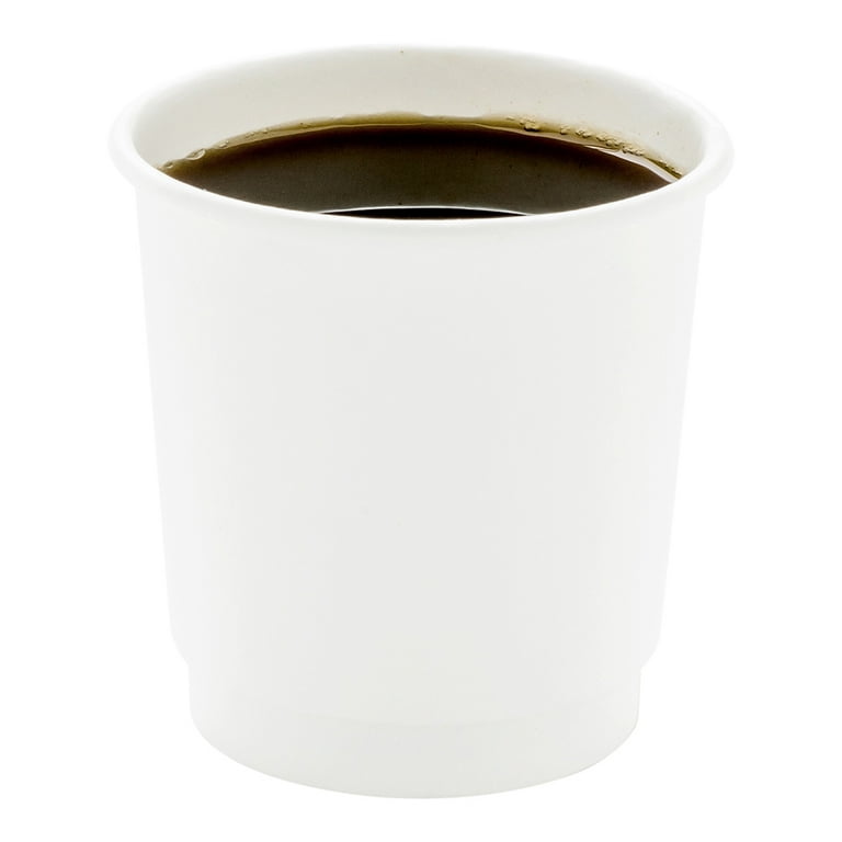 12 oz Black Paper Coffee Cup - Double Wall - 3 1/2 x 3 1/2 x 4 1/4 - 500  count box