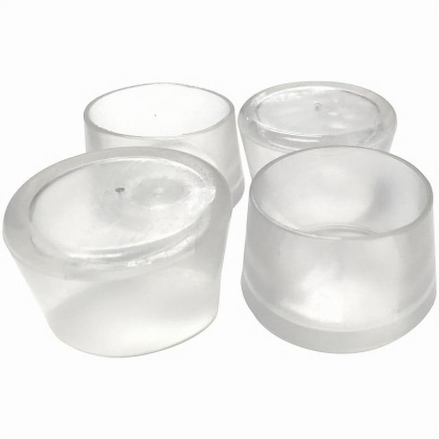 4 pack 1-1/2 in. Clear thermoplastic Elastomer Leg Tips. Fits 1-1/2, Each
