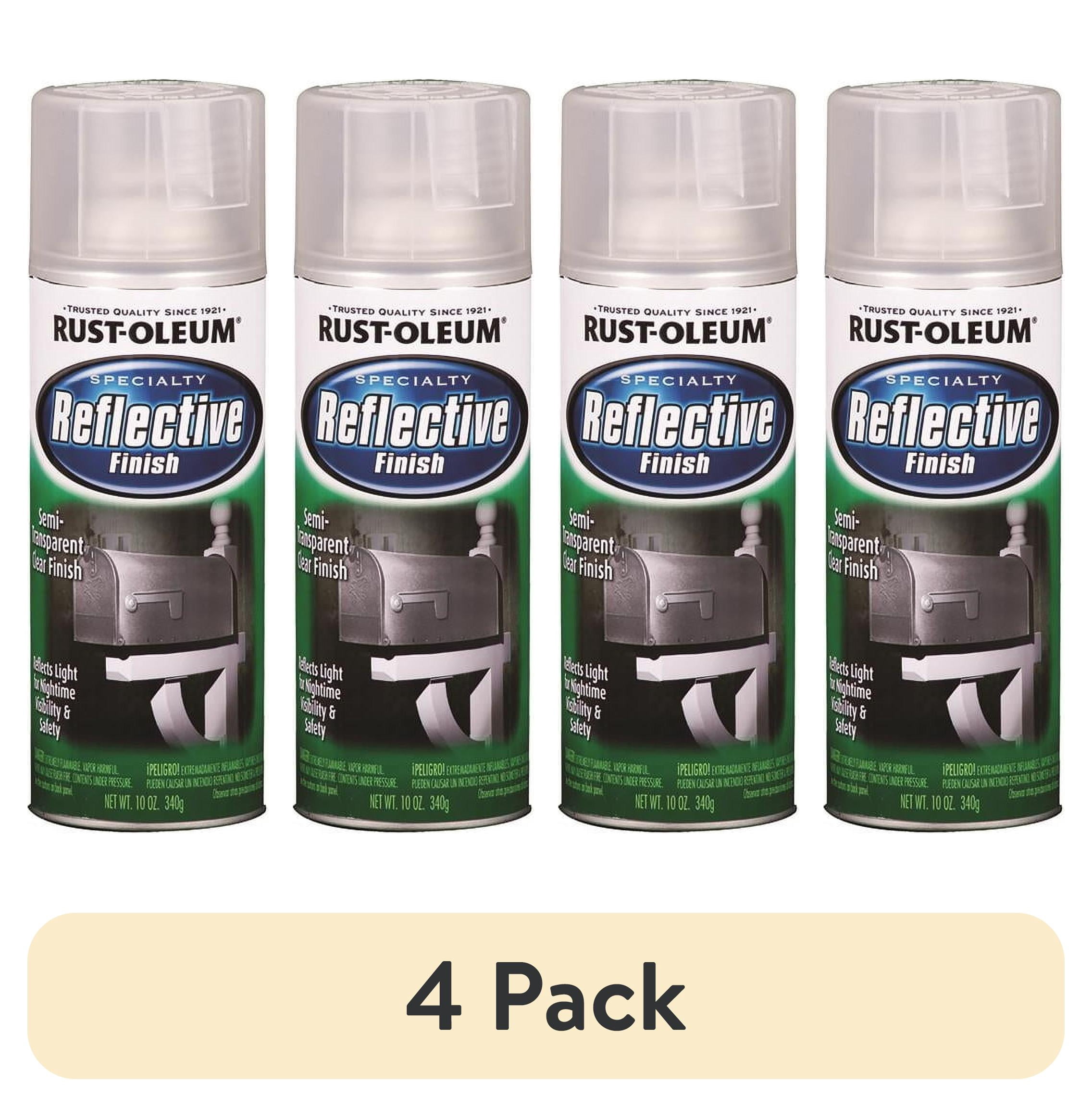 4 pack) 10 oz Rust-Oleum 214944 Clear Specialty Reflective Finish