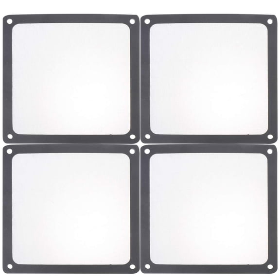 4 pack 120mm Ultra Fine Fan Filter with Magnet Cooling, Ultra Fine Aluminum Mesh, Computer Fan Filter Grills Black Color