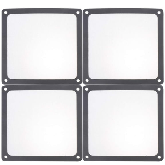 4 pack 120mm Ultra Fine Fan Filter with Magnet Cooling black, Computer Fan Filter Grills , Ultra Fine Aluminum Mesh, Black Color