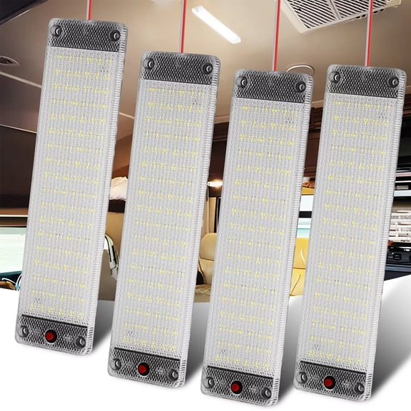 4 pack 12V LED RV Lights with ON/Off Switch - 12W Daylight, Interior Lighting for RV Van Trailer Camper Boat