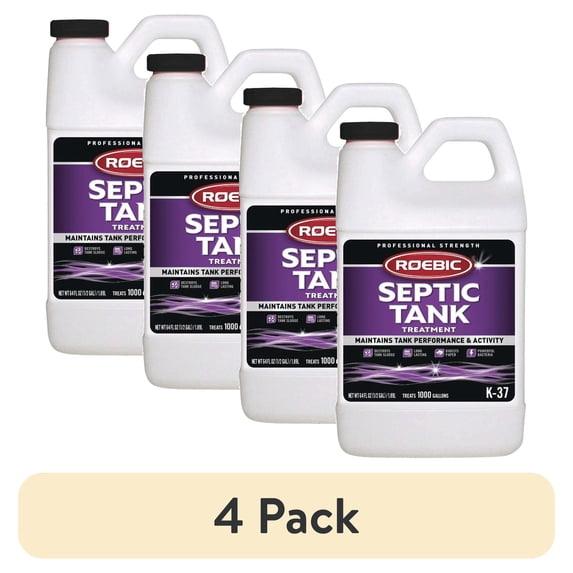 (4 pack) 1 Pc Roebic K-37 64 Oz. Septic Tank Treatment