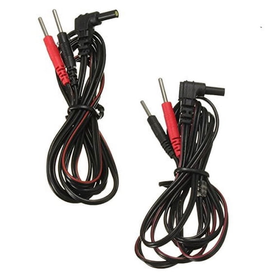 (4 pack) 2 PCS Standard 45" Lead Wire compatible with most TENS, EMS and IF units