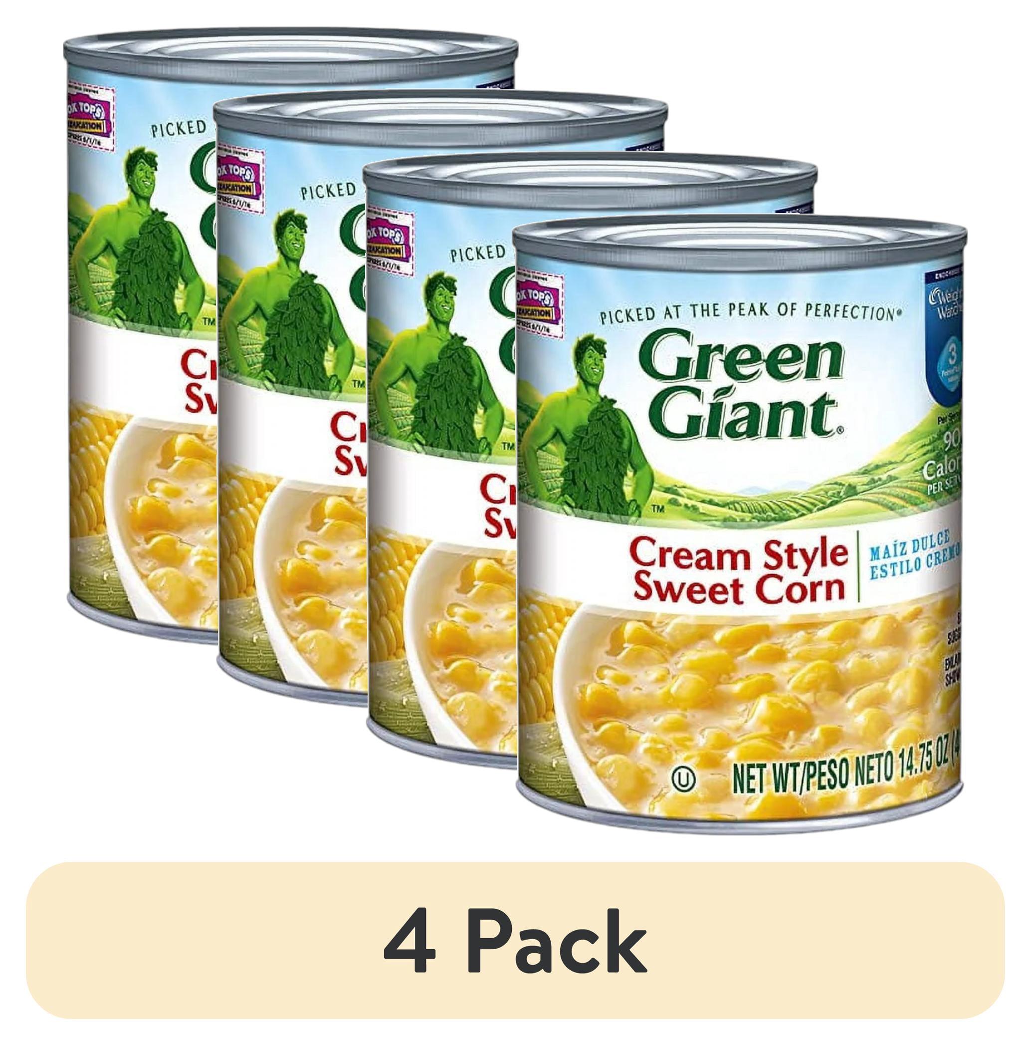 4 pack) ( 2 Pack ) Green Giant Cream Style Sweet Corn, 14.75 Ounce
