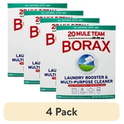 4 pack 20 Mule Team Borax Detergent Booster & Multi-Purpose Household Cleaner - Powder - 65 Ounce