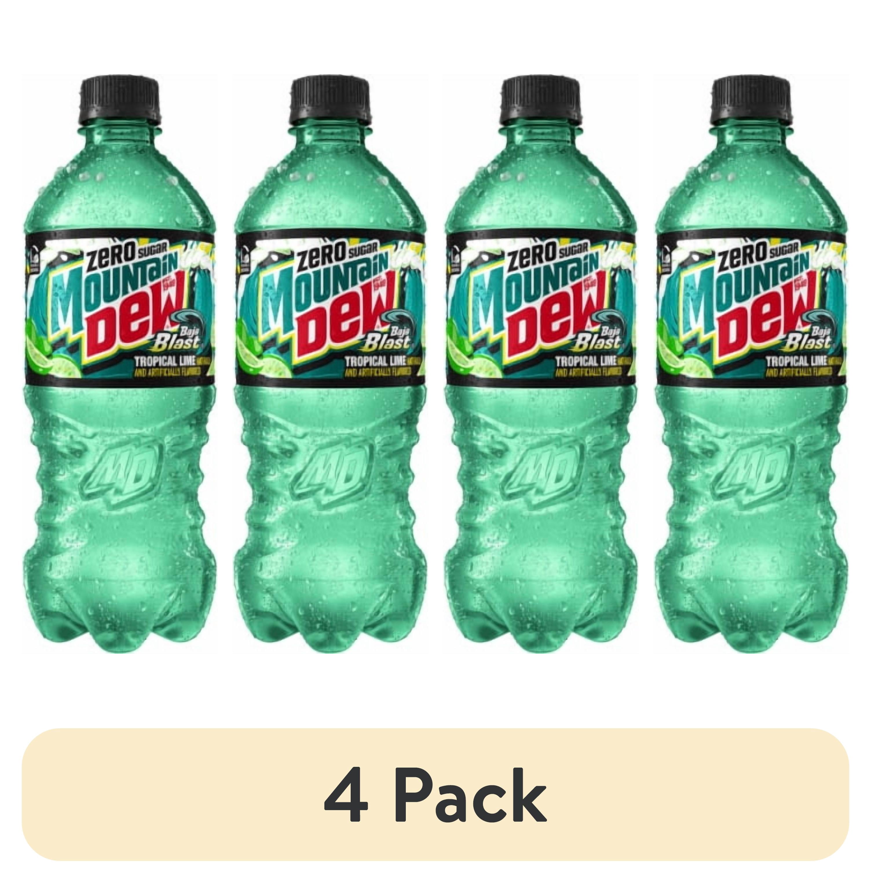 (4 pack) Mountain Dew Baja Blast Zero Sugar 20Oz Packaging May Vary