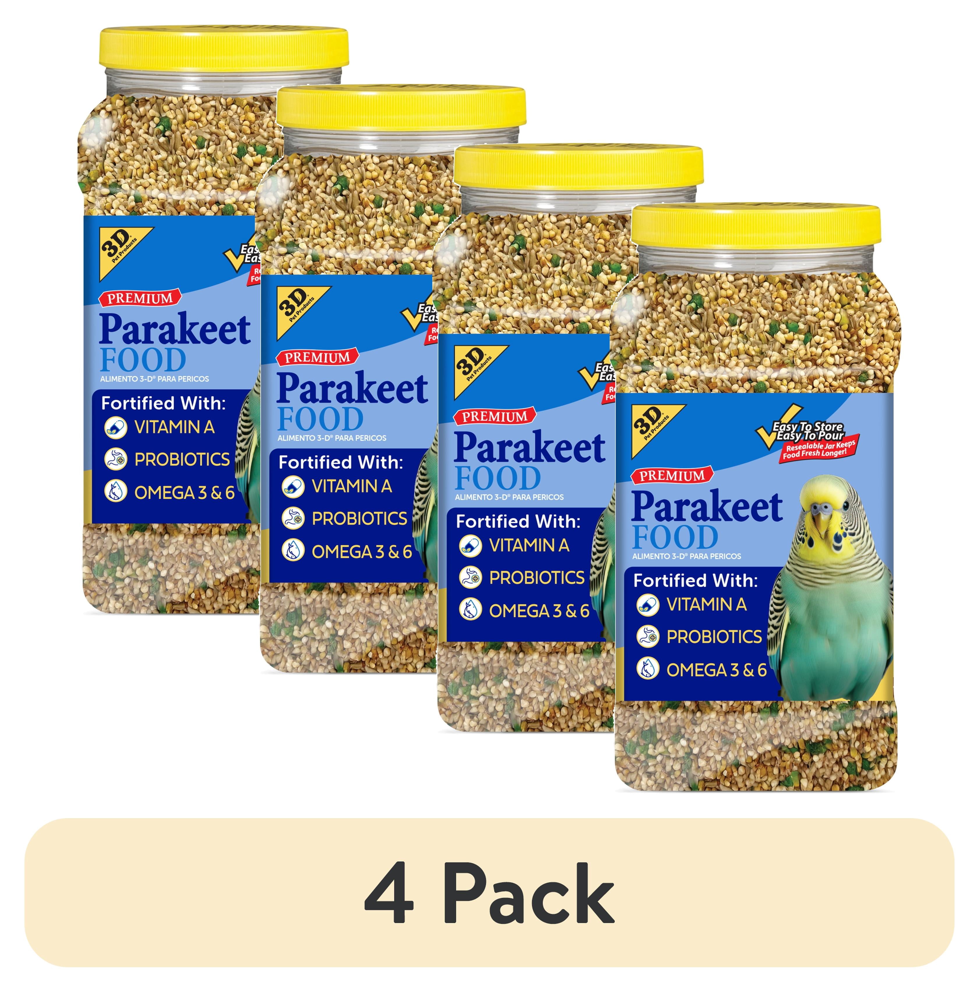 Birds Parakeet DI ダイレクトボックス 4 pack) 3-D Pet Products Premium Parakeet Bird Food, with