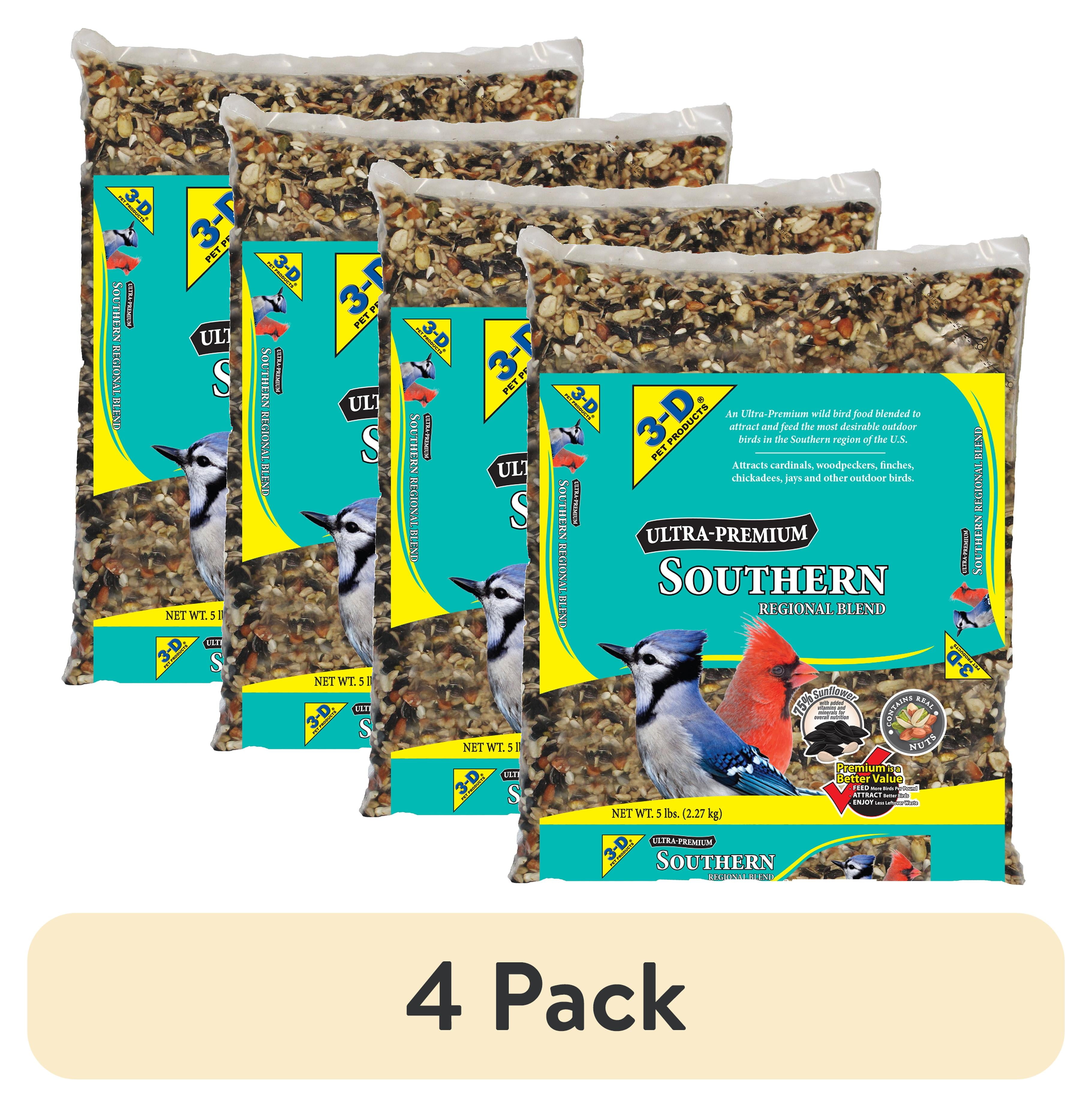 (4 pack) 3-D Pet Products Ultra Premium Southern Region Blend Dry Wild Bird Food, 5 lb., 1 Pack