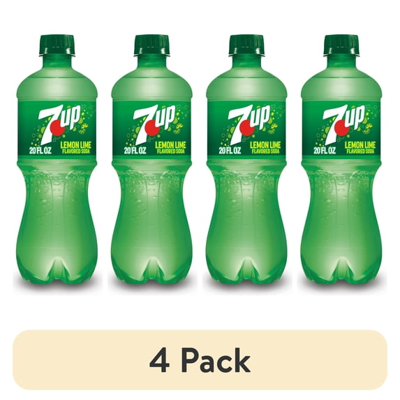 (4 pack) 3 Pack of 7UP Soda, Lemon Lime Flavored - 20 oz (Packaging Varies)