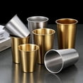 thumbnail image 1 of 4 pack 304 Stainless Steel Drinking Cup, 350ml Metal Tumbler, Reusable Single Wall Cup for Beer, Water, Juice, Home Kitchen and Outdoor Use, 1 of 10