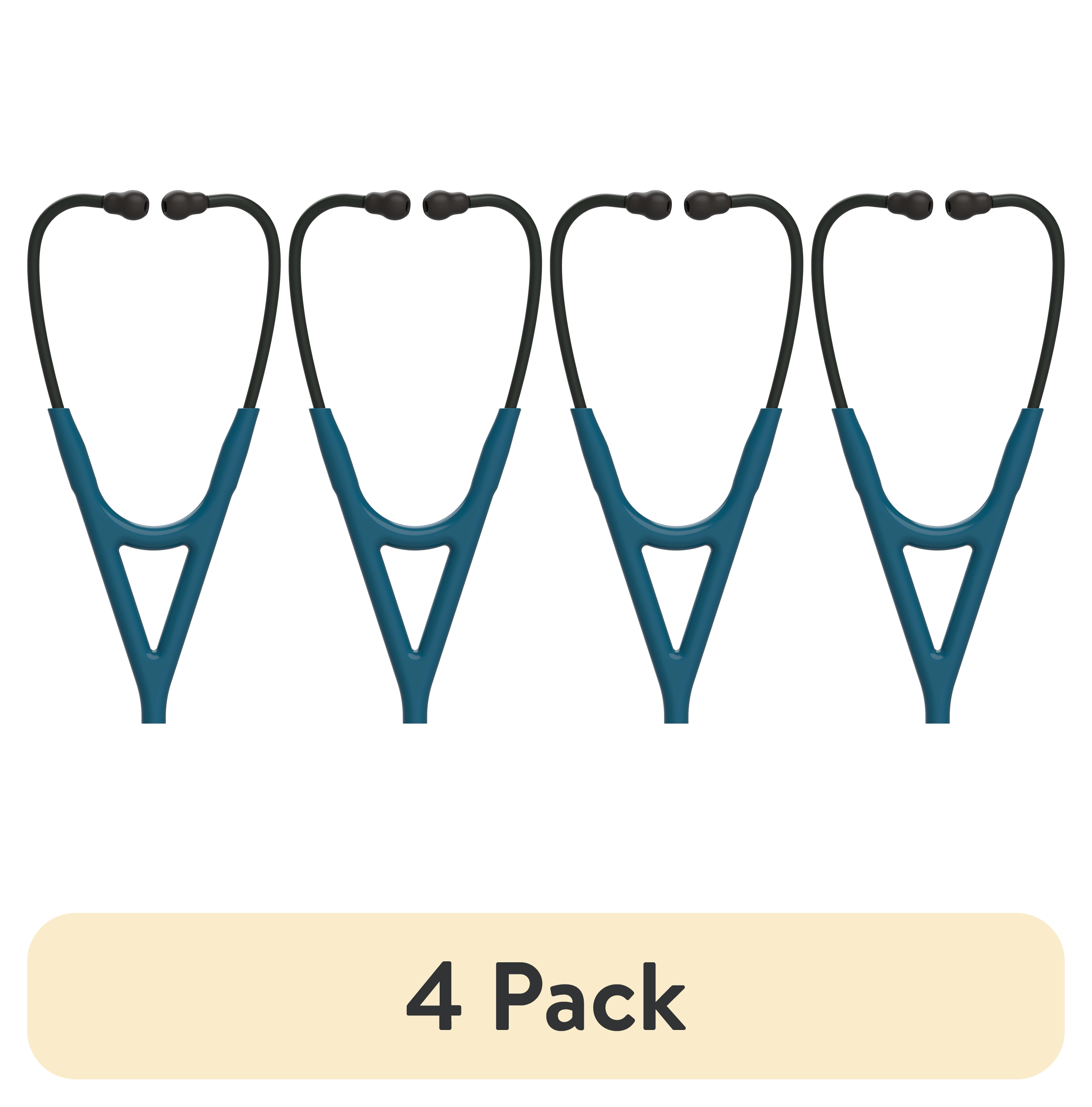 (4 pack) 3M Littmann Cardiology IV Diagnostic Stethoscope, Stainless Steel High Polish Smoke-Finish Chestpiece, 27" Caribbean Blue Tube, Mirror Stem