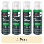 4 pack 3M Max Strength 90 Contact Adhesive, Heavy Duty Spray Glue, Contact Cement, Wall Repair, 12.6 oz