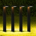 thumbnail image 1 of 4-pack 4.5W Low Voltage Black Aluminum LED Outdoor Landscape Path Lights, 1 of 8