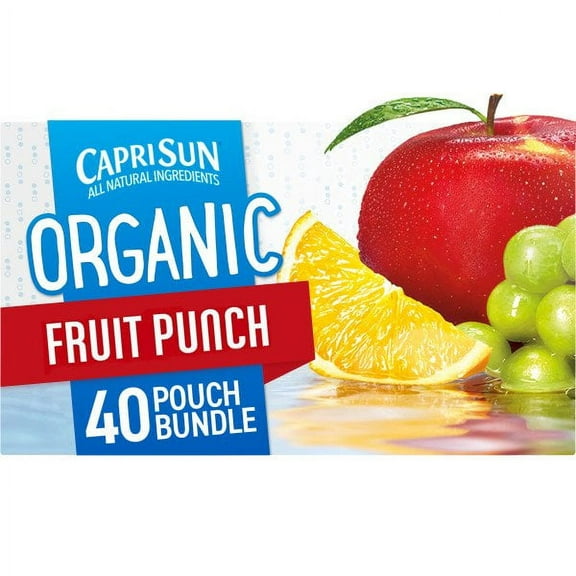 (4 pack) (4 Pack) Capri Sun Organic Fruit Punch Juice Drink, 10 - 6 fl oz Pouches