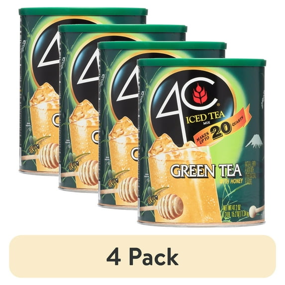 (4 pack) 4C Drink Mix, Green Tea, 47.2 Oz, 1 Count