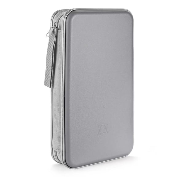 (4 pack) 80 Capacity CD Case,Portable DVD Gray Hard Plastic Holder Organizer