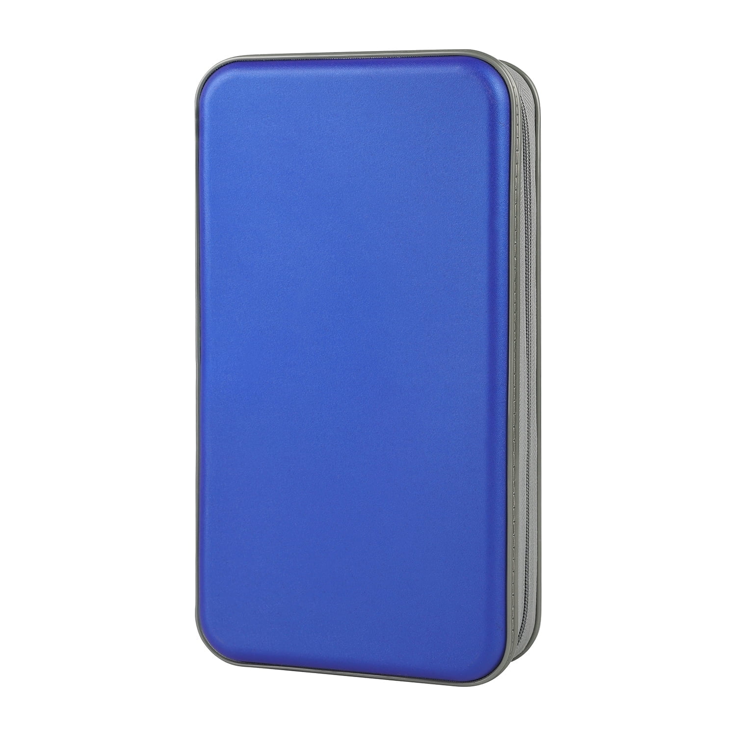 (4 pack) 96 Capacity CD Case,Blue Hard Plastic CD/DVD Holder Portable Wallet