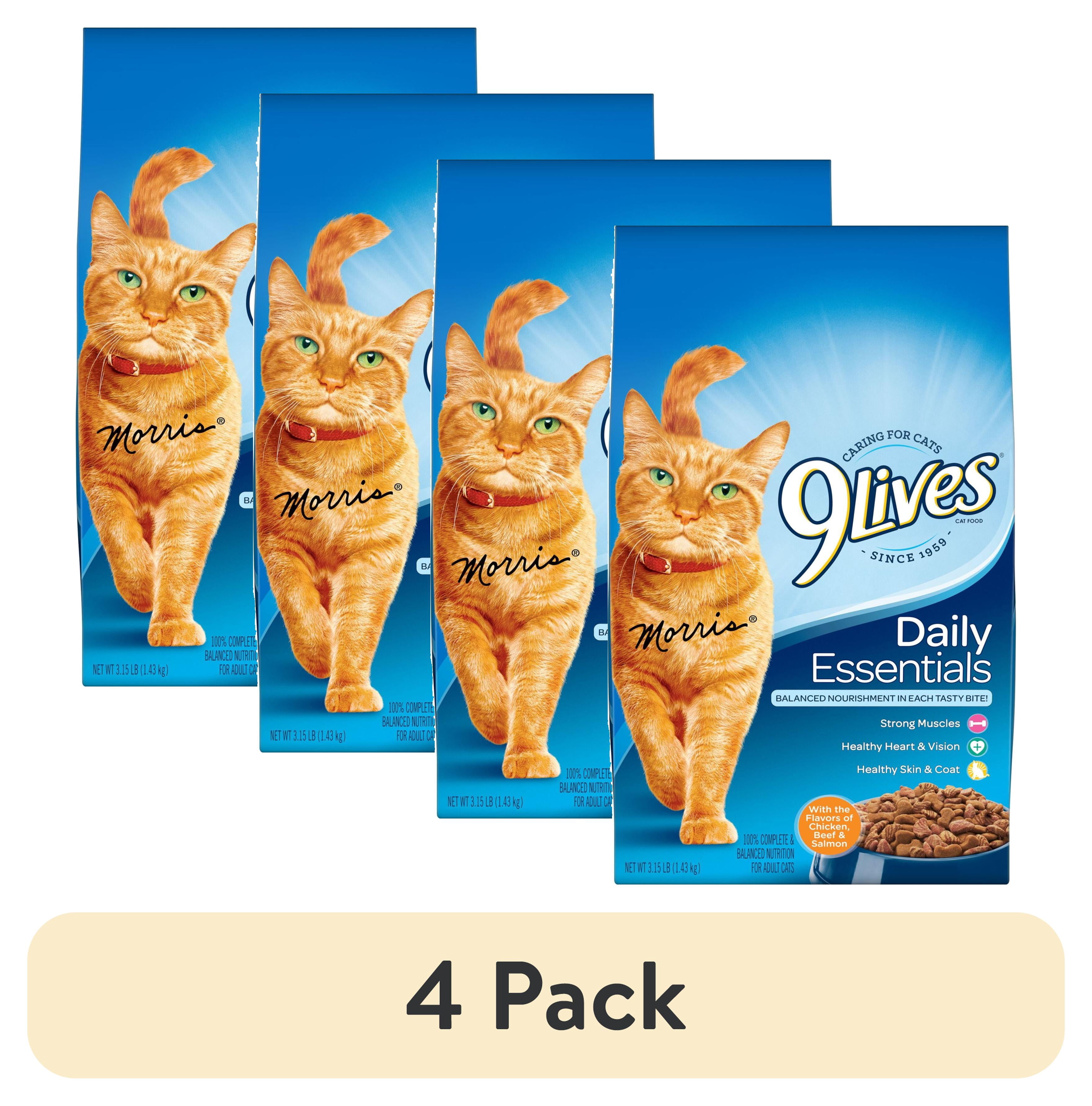 (4 pack) 9Lives Daily Essentials Dry Cat Food, 3.15 lb. Bag