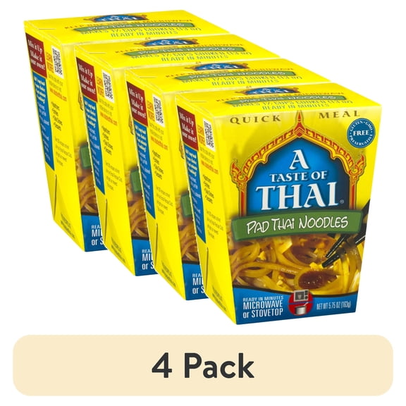 (4 pack) A Taste of Thai Noodles PAD THAI, 5.25 oz
