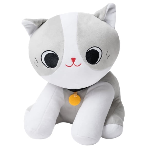 (4 pack) ANGORA BRANDS Plush Cat Stuffed Animal Toy - Ultra-Soft, Durable, and Cute - Gray - by Altoi