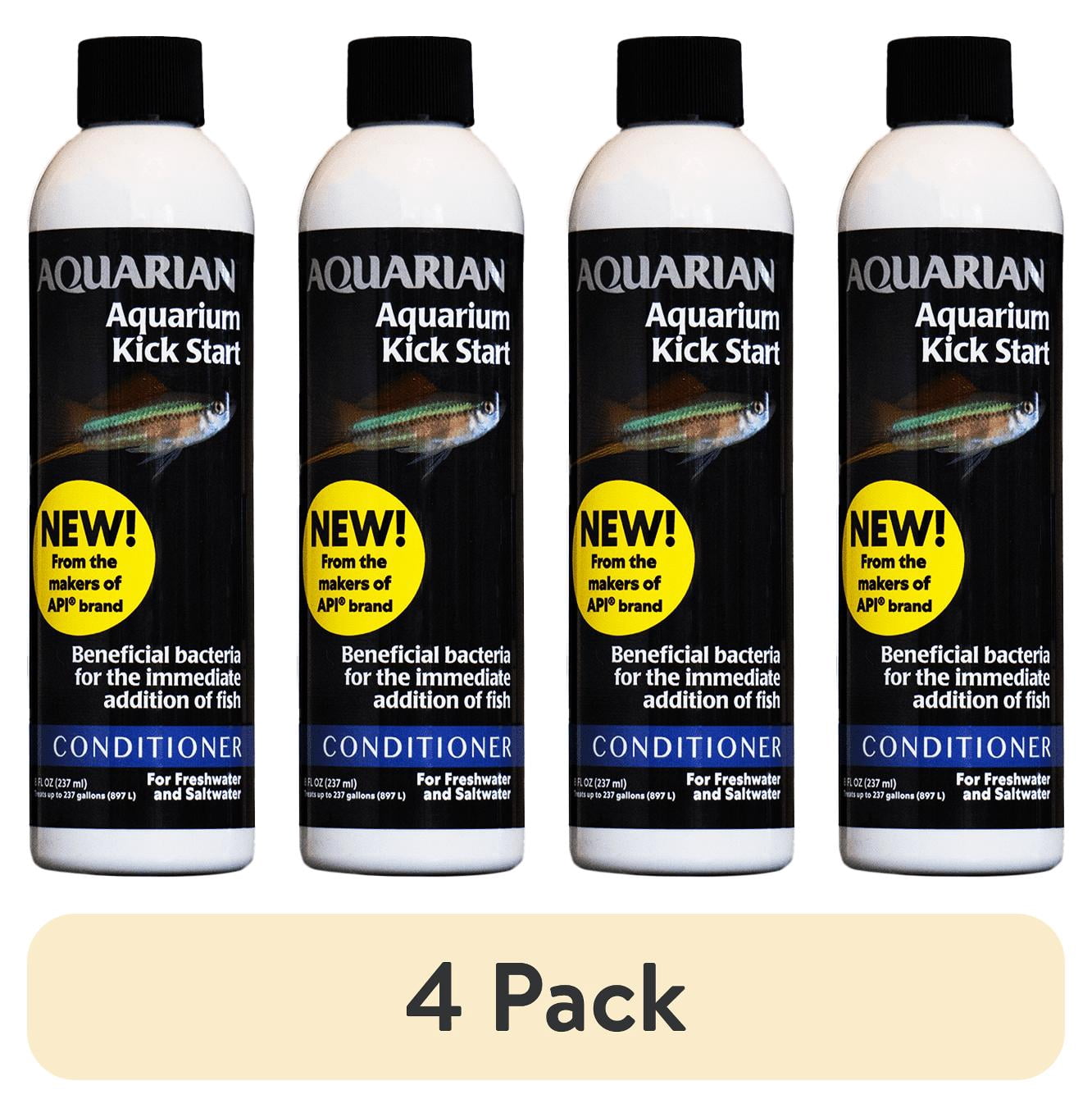 (4 pack) Aquarian By API Aquarium Kick Start 8 oz. Bottle