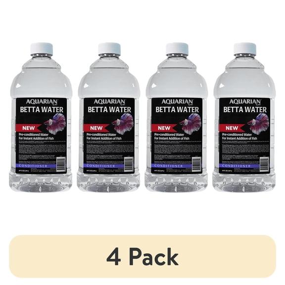 (4 pack) Aquarian By API Betta Water 64 oz Bottle