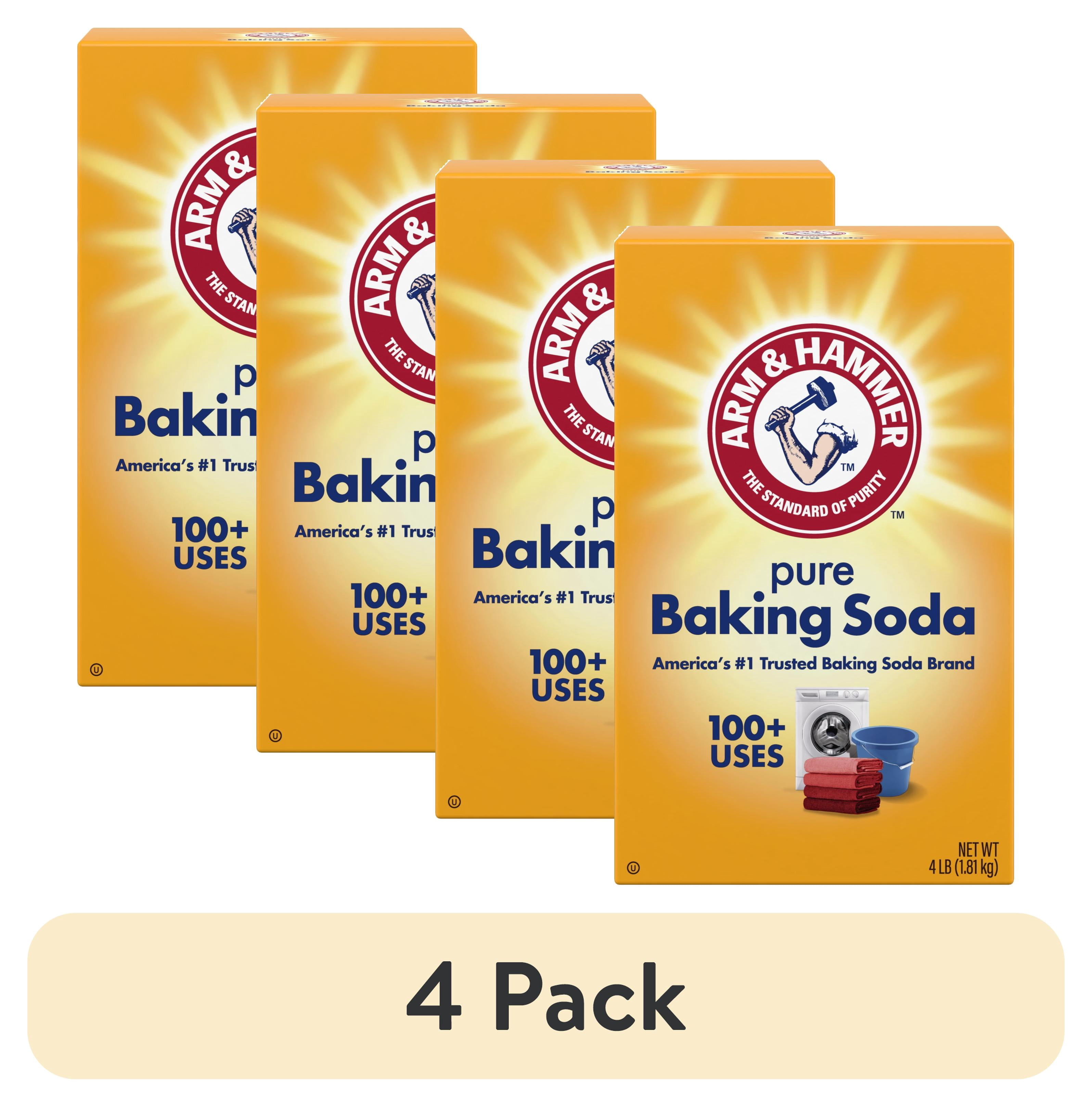 ARM & HAMMER Baking Soda, 4 pack, 4 lbs, Paper Box, Multi-Purpose ...