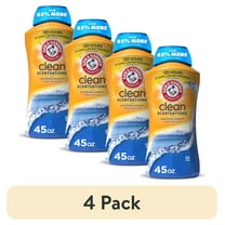 (4 pack) ARM & HAMMER Clean Scentsations In-Wash Scent Booster, Laundry Scent Booster Purifying Waters scent, 45 Oz