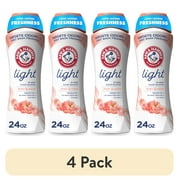 (4 pack) ARM & HAMMER Light In-Wash Scent Booster, No Heavy Perfumes, No Dyes, No Parabens, Peony Blossom Scent, 24 Oz