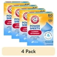 thumbnail image 1 of (4 pack) ARM & HAMMER Power Sheets Laundry Detergent, Fresh Breeze 60 ct, up to 120 small loads, 1 of 15