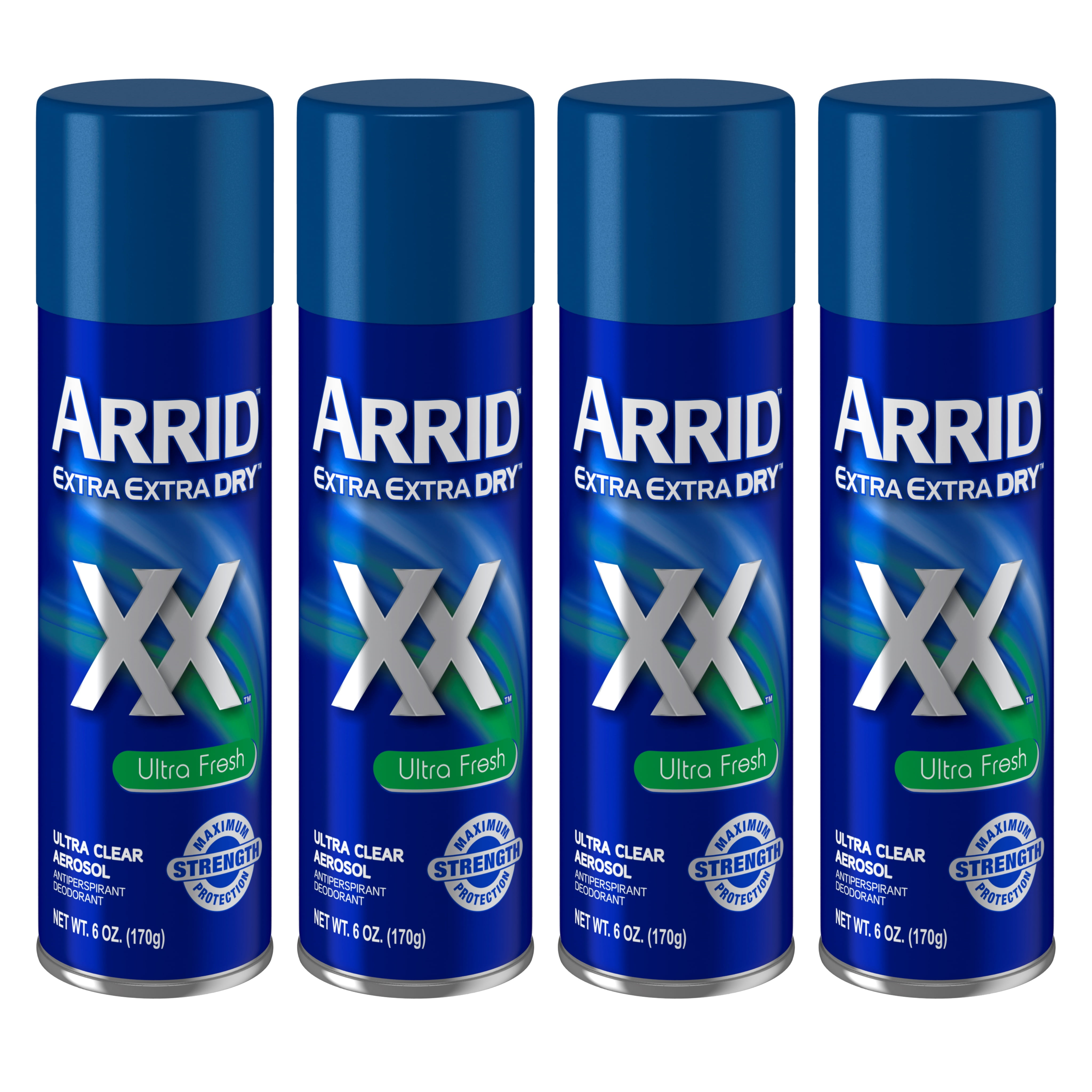 (4 pack) ARRID XX Ultra Clear AntiPerspirant Deodorant Spray, Ultra