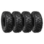 4 pack ATV UTV Tire 23x7-10 23x7x10 All Terrain Sport Tire 4 Ply 23x7.00-10 Tubeless Tyre for Go Kart Golf Cart Quad Bike Lawn Mower Garden Tractor Riding Mower Off Road Front or Rear