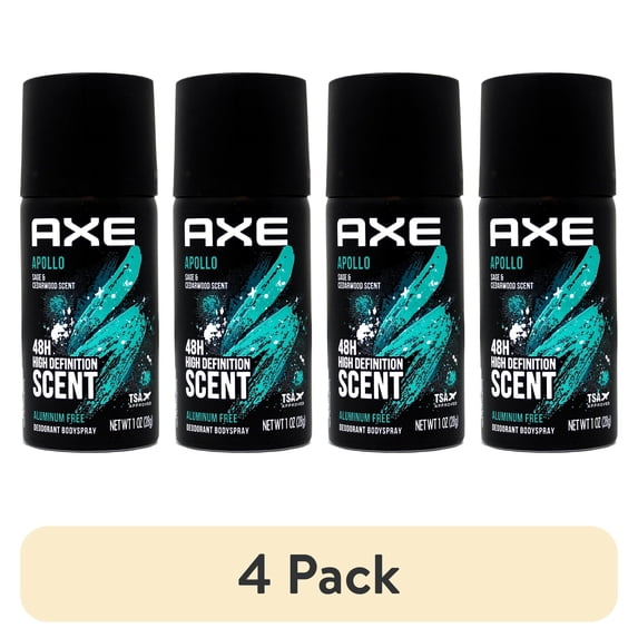 (4 pack) AXE Body Spray for Men Apollo