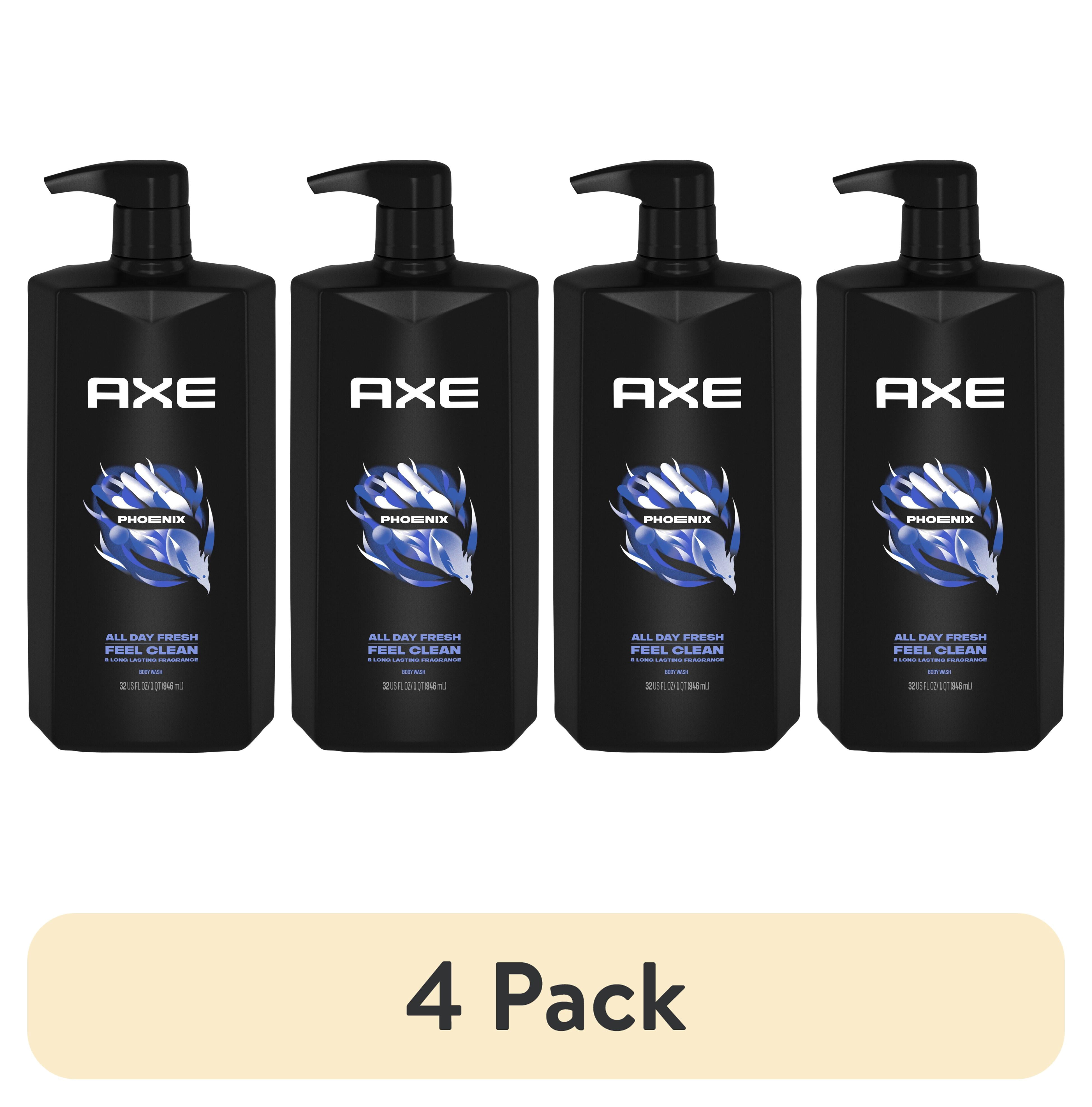 4 pack) Axe Body Wash 12h Refreshing Scent Phoenix Crushed Mint