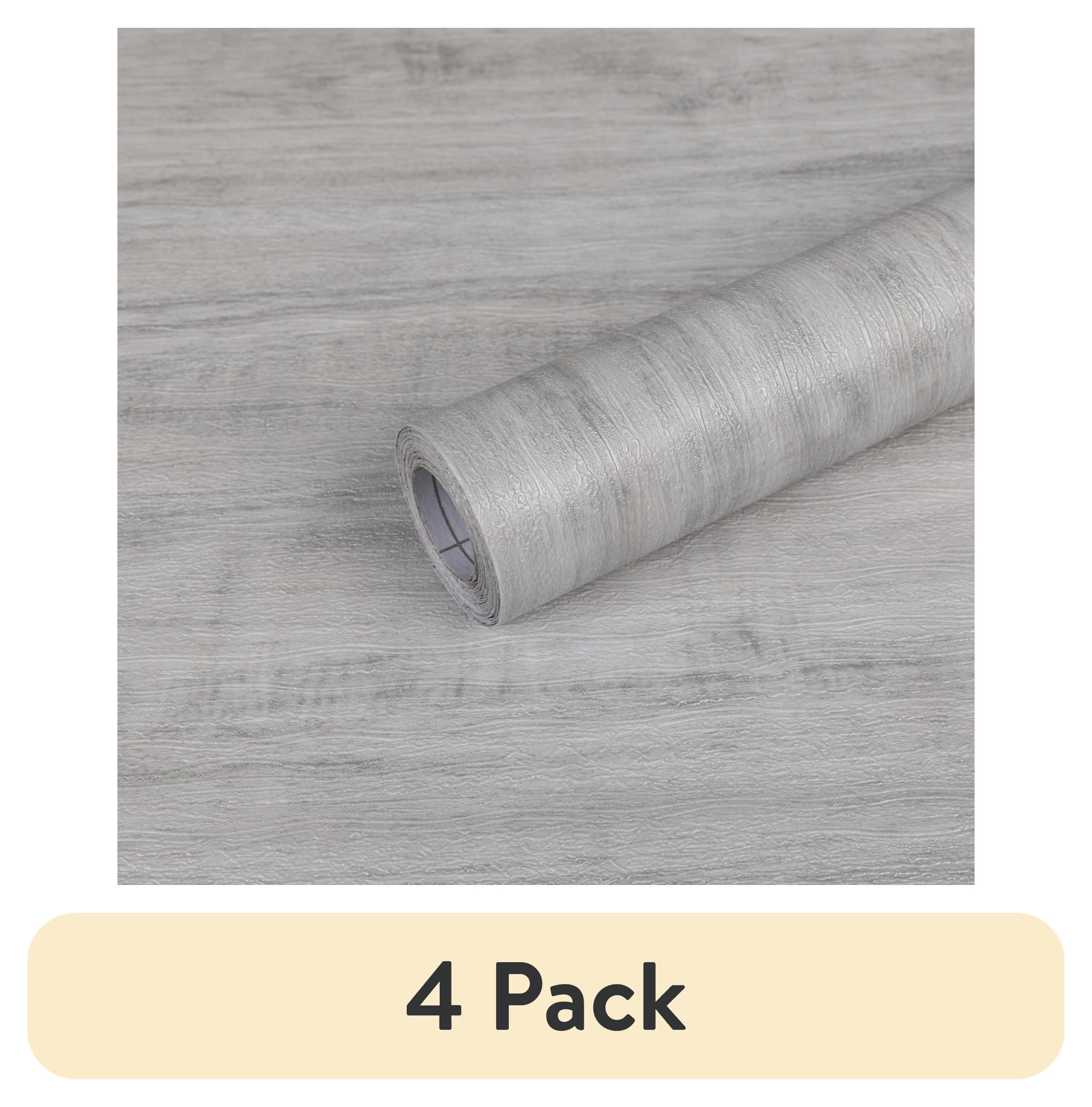 (4 pack) Abyssaly Gray Wood Wallpaper Peel and Stick Wallpaper Self-adhesive Removable Contact Wall Paper Waterproof for Bedroom Living Room Kitchen Shelves Wall 15.7"x 118"