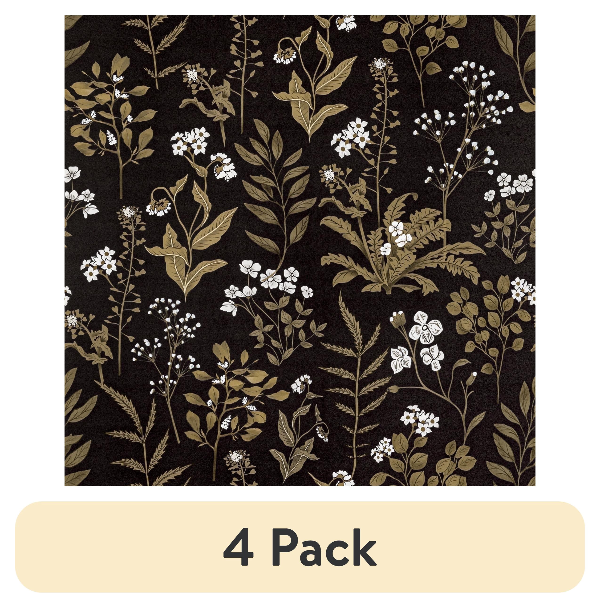 (4 pack) Abyssaly Peel and Stick Wallpaper Leaves Wallpaper 17.7" x 118" Self-adhesive Removable Contact Wall Paper Waterproof for Home Decor Bedroom Living Room Kitchen Countertop Closets